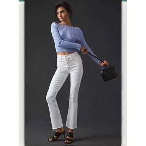 MOTHER The Hustler High-Rise Ankle Fray Jeans